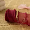 Stock Listo del Fabricante 4cm 10 Yardas Borde Liso Cola de Pez Ondulada Cinta de Hilo para Ramo de Flores Embalaje Cinta para Borde de Pastel Hecho a Mano DIY
