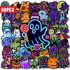 Novos adesivos de Halloween estilo luz neon transfronteiriços da Temu, decorações engraçadas de abóbora para animais de estimação, adesivos à prova d'água em estoque