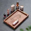 Bandeja de joyería de polvo de mármol natural del fabricante, adorno de decoración del hogar, bandeja de cosméticos para habitación de modelo de hotel