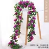 Colgante de pared de enredadera de rosas artificiales, flor de seda con 45 flores, enredadera decorativa de flor de cerezo, decoración artificial de flor en el techo, enredadera de planta artificial
