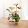 Adornos sencillos de pecera de vidrio para escritorio, adornos de agua corriente, mueble de TV, escritorio frontal, fuente de fábrica, decoraciones de hierro forjado para el hogar.