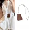 Collar Colgante de Bolso de Cuero Coreano Collar Colgante Simple de Nicho Transfronterizo Joyería de Moda con Temperamento de Gama Alta para Mujeres