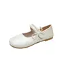 Impresionantes Zapatos Franceses Mary Jane para Mujer 2026 Otoño Nuevo Estilo Moño de Perla Bailarinas Suela Suave Boca Baja Zapatos de Salón