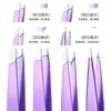 Pinza Personalizada para Cejas Pintada en Spray 96 Herramienta para Recortar Cejas Pinzas de Acero Inoxidable Depilación de Barba Nuevas Pinzas para Cejas Herramienta Auxiliar para Pestañas Postizas