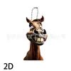 Caballo de Boca Grande Creativo de Dibujos Animados Colgante Acrílico 2D Transfronterizo Decoración Colgante Nuevo Estilo para Coche Interior Llavero Decoración de Mochila