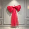 Guirlanda de Malha com Laço Transfronteiriço Decoração para Encosto de Cadeira para Festa, Casamento, Montagem de Atmosfera para Cena ao Ar Livre, Fitas e Guirlandas