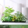 Paisagismo com Plantas Verdes Simulação Floreira Divisória de Piso Arte Floral de Chão Paisagem de Plantas Combinação de Floreira Flor Artificial em Vaso Bonsai Decoração