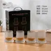Copo de uísque exclusivo transfronteiriço, caixa de presente de luxo, em estoque, rolamento de metal, luminoso, copo de vinho criativo para alívio do estresse