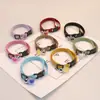 Collar colorido para mascotas collar de terciopelo coreano con campana de amor collar para perro gato collar joya ventas directas de fábrica