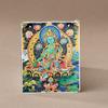 Pintura Thangka Farmacéutico Zakiram Vida pasada y vida presente Madre Tara Verde Benmingfo Lienzo puede cambiar la imagen Thangka Marea Nacional Re-grabado