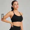 Chaleco de Yoga Weiman con Tirantes Finos Cruzados en la Espalda con Almohadillas Extraíbles en el Pecho Sujetador Deportivo Sin Costuras Pilates Fitness para Mujer