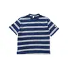 Camiseta de Manga Corta a Rayas para Niños, Ropa Infantil para Exteriores Estilo Montaña, Nueva Camiseta Suelta Suave de Media Manga para Niñas Verano 2026