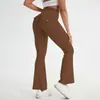 Calça Yoga Flare com Bolso Amazon Workwear Secagem Rápida Sensação Nua Levanta Bumbum Calça Yoga Fitness Esportiva