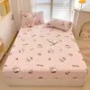 Novo lençol de cama de veludo de leite com desenho Sanrio para comércio exterior transfronteiriço, protetor de colchão com cobertura fixa de 360 graus