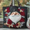 2026 Nuevo Bolso Tote Acolchado Bordado de Moda Navideño Estampado Digital Transfronterizo Bolso de Algodón Casual para el Trabajo