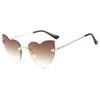 Gafas de sol 2019 moda sin montura gafas de sol de amor gafas de sol de corazón océano gafas planas decorativas