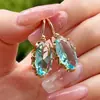Huajie Europa y Estados Unidos transfronterizo deseo nueva serie de tesoros de color palacio retro pendientes con hebilla de ocho garras incrustados de circón