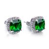 Pendientes de moda transfronterizos de estilo coreano con hebilla de diamante y circonita para mujer, elegantes pendientes de moda con entrega al por mayor en vivo.