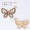Accesorios de Mariposa Colgante Creativo Punto de Colgar Único Diamante Goteo de Aceite Aleación Accesorios de Joyería Pendientes Pulsera Collar DIY Venta al por Mayor
