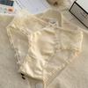 [One Window Autumn] Pure Girl Sexy Mesh Lace Ultra-fino Transparente Roupa Interior Feminina Oco Fino Algodão Inferior Virilha