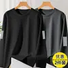 Nueva colección Primavera/Otoño 2026: camiseta base elástica para hombre, camiseta de manga larga con cuello redondo, ropa de moda para primavera/otoño