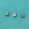 Plata de Ley S925 Dibujo Animado Lindo Patito Lollipop Flor Colgante Pulsera de Cristal con Cuentas DIY Accesorios de Plata
