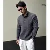 Suéter de tricô masculino falso duas peças com padrão trançado, xadrez, gola henley, estilo old money, inverno, atacado de fábrica transfronteiriço