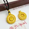 Loja de Ouro Mesmo Estilo Ouro Antigo Incrustado com Diamantes Filigrana Oca Lótus Auspicioso Ano Lótus Pingente Estilo Chinês Novo Pingente de Lótus