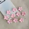 Color sólido chapado flor de cinco pétalos DIY estilo antiguo accesorio para el cabello horquilla componentes materiales acrílico cuentas sueltas coloridas venta al por mayor