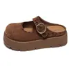 Sandalias de plataforma de punta cerrada para mujer, estilo nuevo de primavera y otoño, con plataforma gruesa para aumentar la altura, versátiles para uso en exteriores, 2026