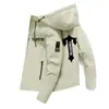 Jaqueta Fina de Primavera e Outono Transfronteiriça Cor Sólida Jaqueta Estampada Tendência Nova Casual Esportiva Jaqueta Masculina de Comércio Exterior