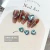 Accesorios de joyería: Rhinestones Gruesos Cuadrados con Forma de Corazón Irregular, Cristal Azul Lago Brillante con Forma de Hacha y Punta Inferior, Estrella de Diamante Elfo Azul