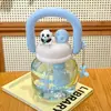 Novo Copo de Água Panda para Menina Idosa Barriga Grande Copo de Grande Capacidade Tipo Seringa Copo Espacial de Alto Valor Portátil Estilo Americano