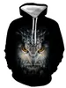 Sudadera con capucha casual para hombre de fábrica transfronteriza, suéter para niños con capucha impresa en 3D, suéter de animal búho