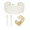 Joyería Popular Europea y Americana de Venta Caliente Transfronteriza, Lujo Accesible Moda Collar de Perlas Multicapa, Conjunto de Collar de Alta Gama para Banquetes