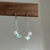 Pendientes largos con borlas de gota de agua roja, estilo vintage de lujo ligero, alta gama, elegantes, nuevos accesorios para la oreja