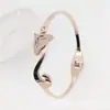 Pulseira Fox pressed sand ouro rosa pulseira de ouro rosa 18K pulseira estilo feminino cor dourado Coreia do Sul atacado