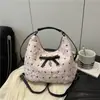 Viaje Casual Gran Capacidad Verano 2025 Nuevo Color de Contraste Moda Más Fácil de Combinar Estilo Occidental Bandolera Cruzada Portátil Bolso Tote