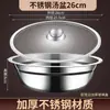 Tigela de sopa redonda de fundo plano em aço inoxidável premium, tigela de arroz redonda para uso doméstico e cantinas escolares, tigela pequena de ferro, tigela de sopa, tigela pequena de cozinha