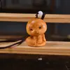 Souvenir de Navidad Talla en Madera de Ciprés Llavero Colgante Navideño Productos de Madera del Zodiaco de Dibujos Animados Dragón, Serpiente y Año del Caballo