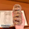Cuerda para el pelo de aspecto elegante otoño e invierno anillo de toalla de lana gruesa banda de goma de color coleta femenina banda de goma de alta elasticidad cuerda para el pelo