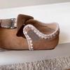 Sandálias Birkenstock Estilo Coreano para Crianças Primavera e Outono 2025 Sapatos de Couro para Meninas Sapatilhas Retrô para Meninas Boca Rasa Solado Macio Sapatos para Bebês e Crianças Tendência
