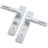 Cerradura de una sola lengüeta para inodoro, cerradura para baño, cerradura para puerta de interior, manija de puerta de aleación de aluminio, universal para el hogar