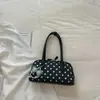 2026 Nuevo Bolso de Bolos Personalizado Estilo Coreano Fresco y Sencillo con Lunares Bolso de Mano Dulce de Alto Valor Bolso de Hombro para Debajo del Brazo