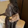 Bolsa de Ombro Feminina Estampa Leopardo Melanóide 2026 Nova Retro Sensação de Alto Padrão Grande Capacidade Estilosa Moda Para o Dia a Dia Bolsa de Ombro Único