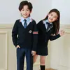 Suéter tres piezas ropa de clase ropa de otoño estilo británico ropa de jardín de infantes primavera estudiantes de primaria ropa de clase de verano Traje de uniforme escolar niños