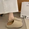 Sapatos Birkenstock Femininos Outono Novo Bico Redondo Outdoor Fechados na Ponta Fashion Versátil Confortável Leve Chinelo Mule Casual