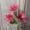 Impressão 3D pequeno lírio Hemerocallis lírio nórdico casa decoração macia arranjo de flores de casamento salão de casamento flores falsas