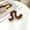 Presilha de Cabelo Abalone Cor Série Tartaruga Acrílico 9cm para Mulheres, Venda Direta do Fabricante, Presilha Tubarão Estampa Leopardo, Acessório de Cabelo Elegante
