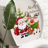 BRUP Pegatina Navideña Linda de Papá Noel Reno para Inodoro Árbol de Navidad Regalo Pegatina Autoadhesiva BR2345C